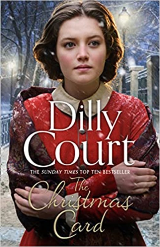 Book cover for "The Christmas Card" by Dilly Court