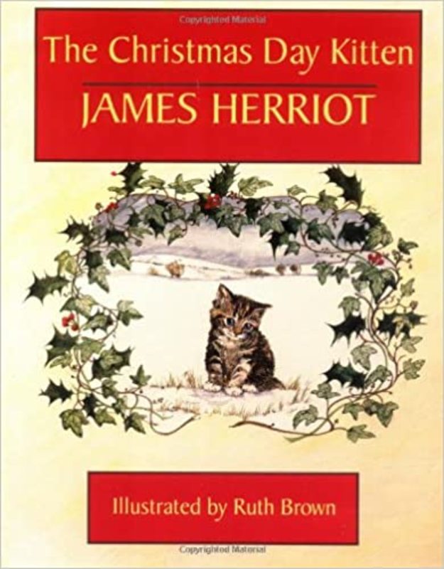 Book cover for "The Christmas Day Kitten" by James Herriot