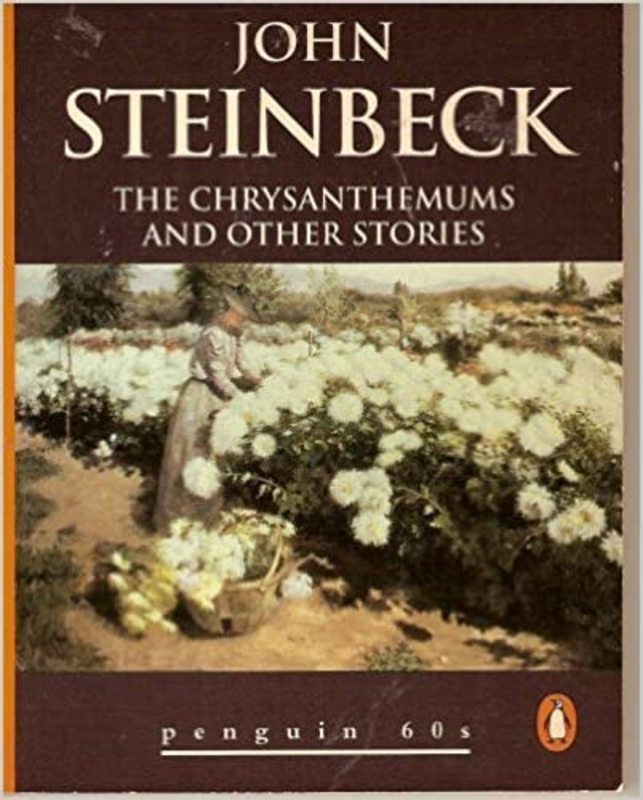 Book cover for "The Chrysanthemums and Other Stories" by John Steinbeck