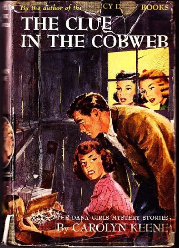 Book cover for "The Clue in the Cobweb" by Mildred A Wirt