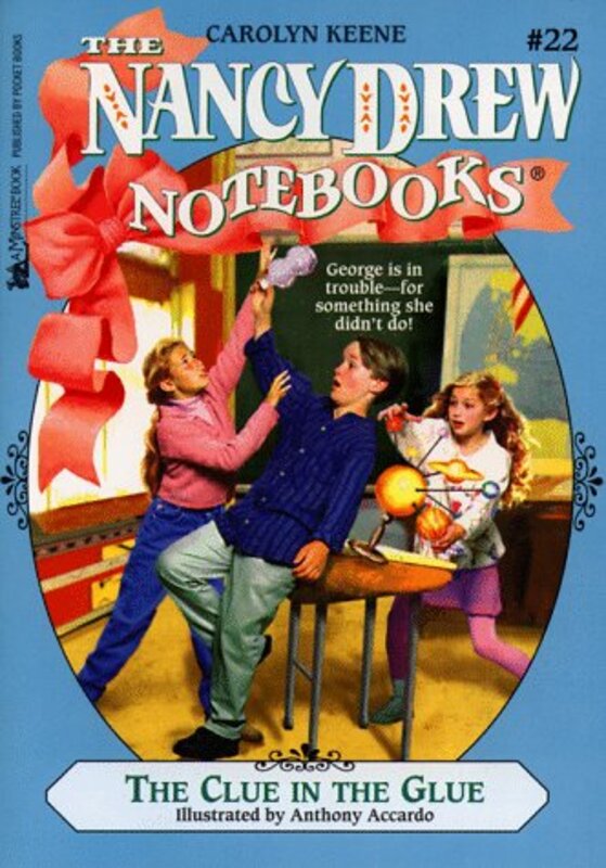 Book cover for "The Clue in the Glue" by Mildred A Wirt