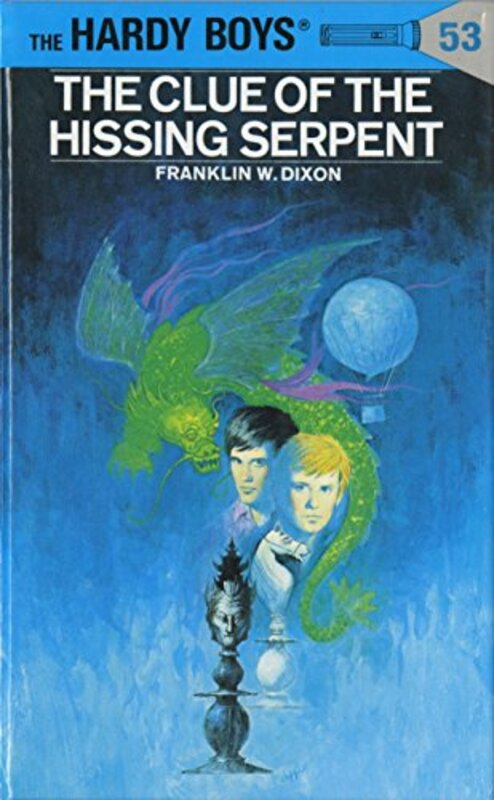 Book cover for "The Clue of the Hissing Serpent" by Franklin W Dixon