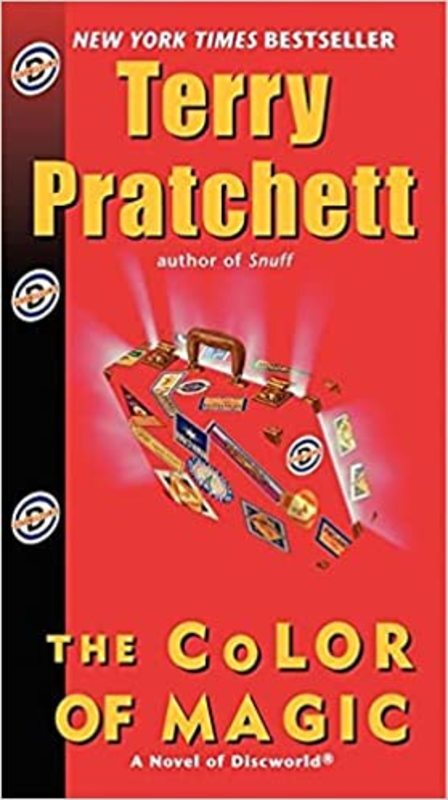 Book cover for "The Colour of Magic" by Terry Pratchett