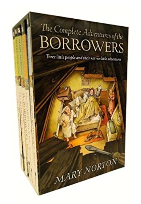 Book cover for "The Complete Adventures of the Borrowers" by Mary Norton
