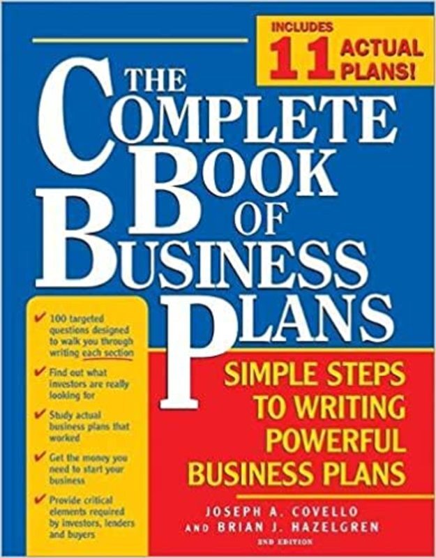 Book cover for "The Complete Book of Business Plans" by Joseph A Covello