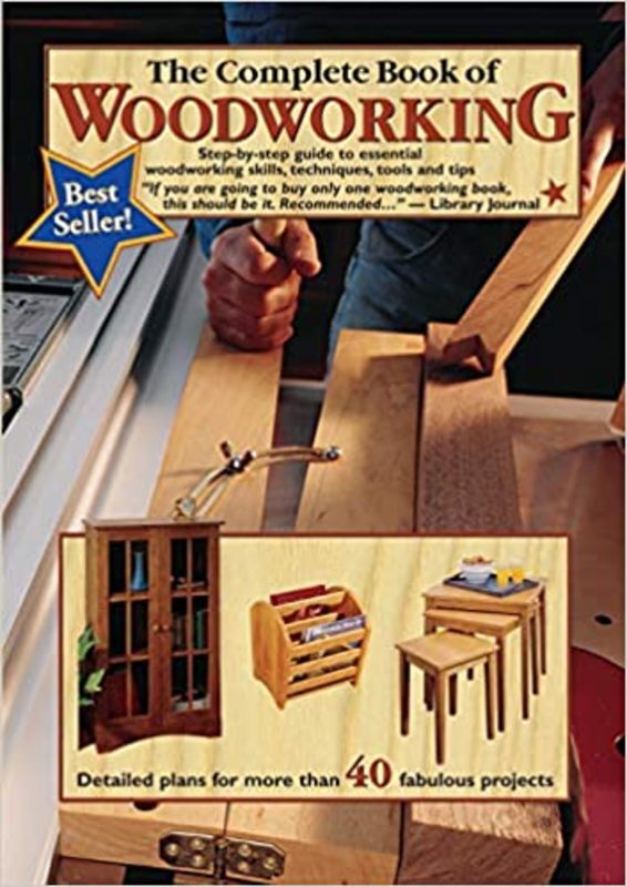 Book cover for "The Complete Book of Woodworking" by Tom Carpenter