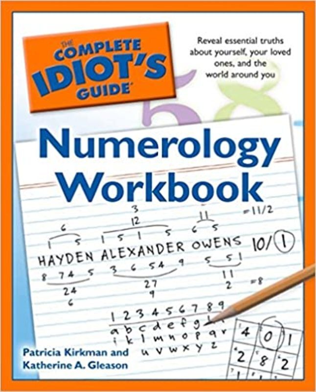 Book cover for "The Complete Idiot's Guide Numerology Workbook" by Patricia Kirkman