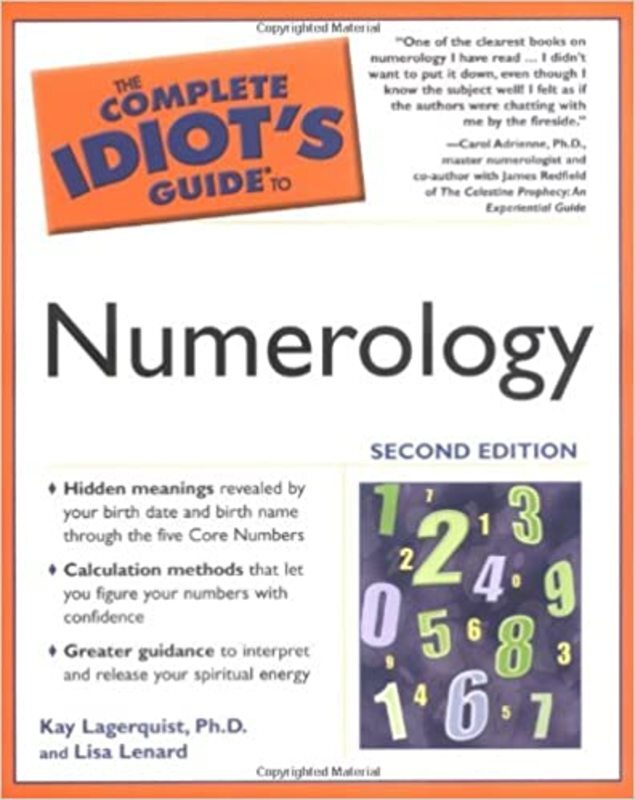 Book cover for "The Complete Idiot's Guide to Numerology" by Kay Lagerquist Ph.D.