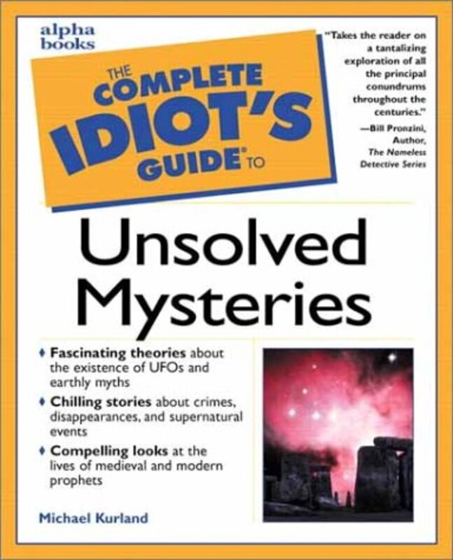 Book cover for "The Complete Idiot's Guide to Unsolved Mysteries" by Michael Kurland