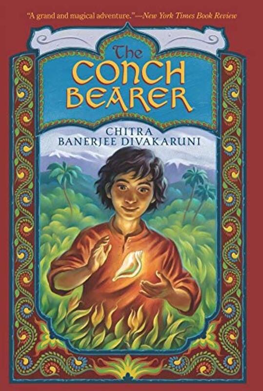 Book cover for "The Conch Bearer" by Chitra Banerjee Divakaruni