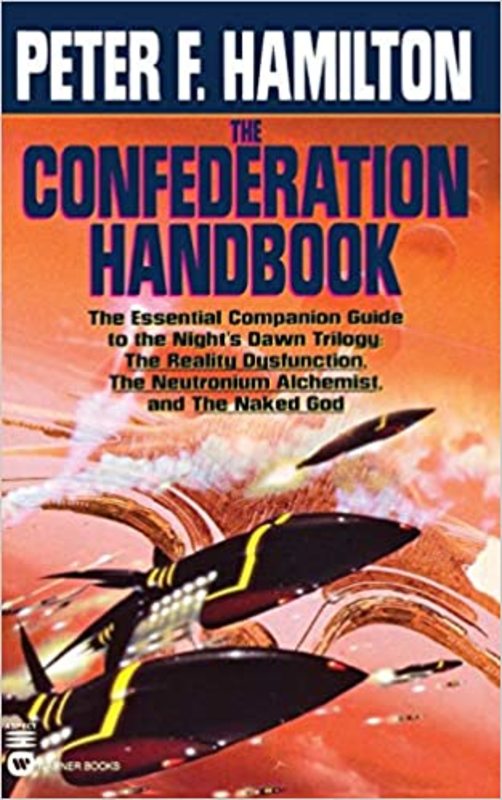 Book cover for "The Confederation Handbook" by Peter F. Hamilton