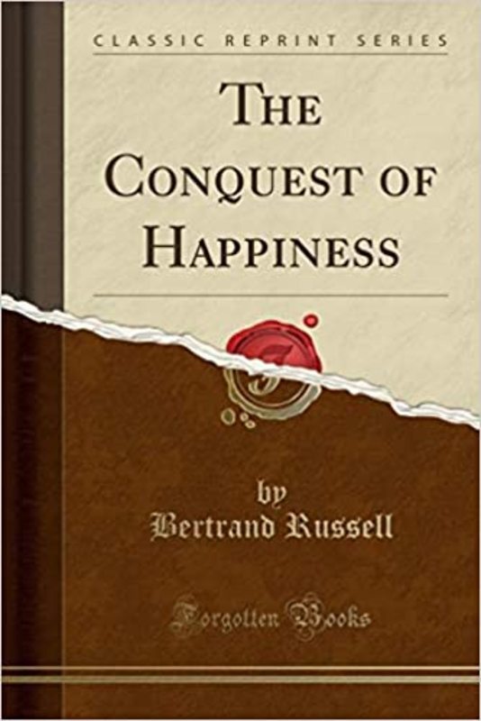 Book cover for "The Conquest of Happiness" by Bertrand Russell