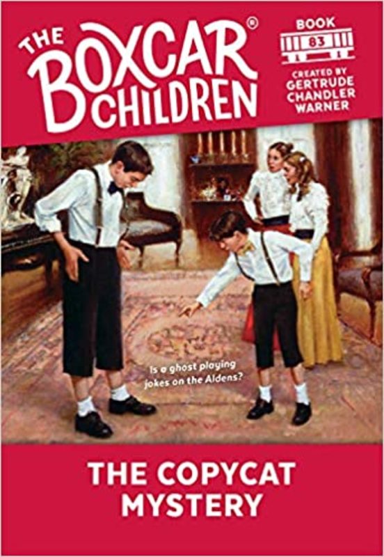 Book cover for "The Copycat Mystery" by Gertrude Chandler Warner