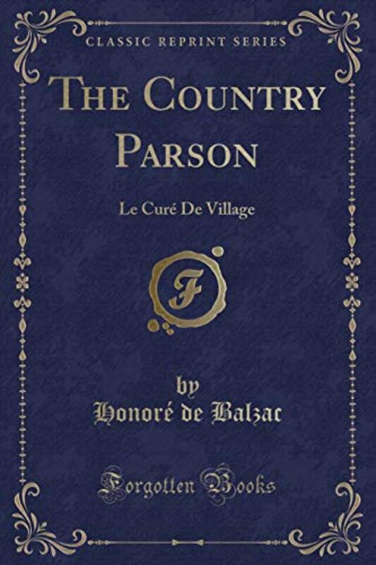 Book cover for "The Country Parson" by Honore de Balzac