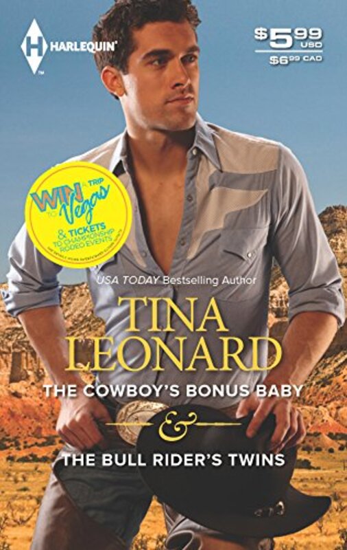 Book cover for "The Cowboy's Bonus Baby and The Bull Rider's Twins" by Tina Leonard