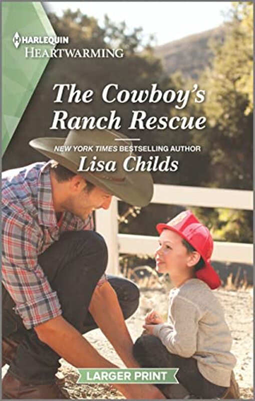 Book cover for "The Cowboy's Ranch Rescue" by Lisa Childs