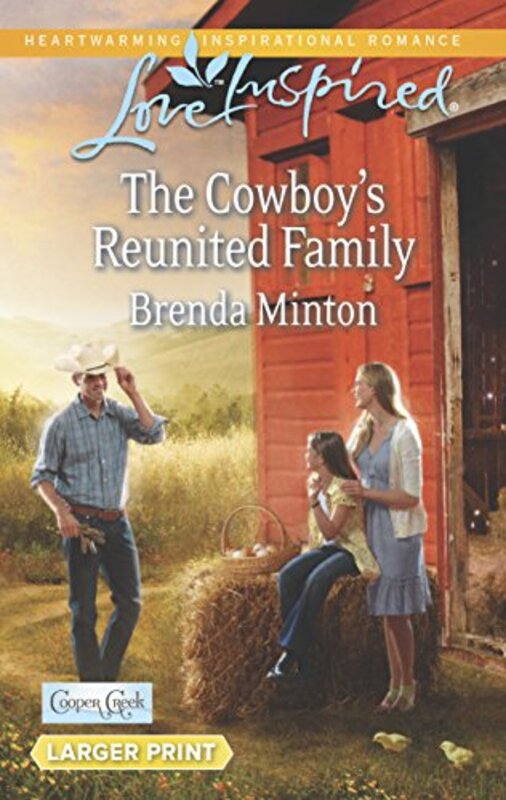 Book cover for "The Cowboy's Reunited Family" by Brenda Minton
