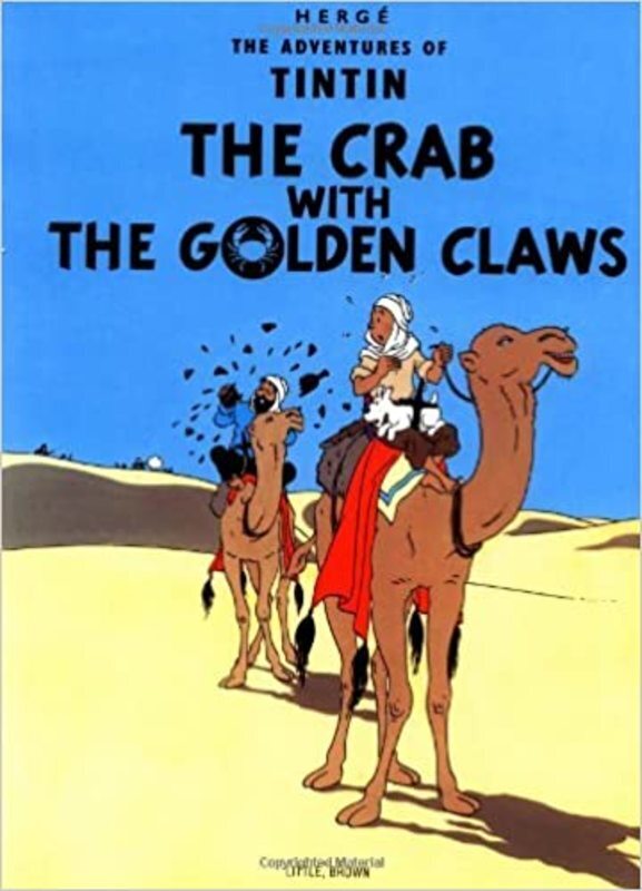 Book cover for "The Crab with the Golden Claws" by Hergé