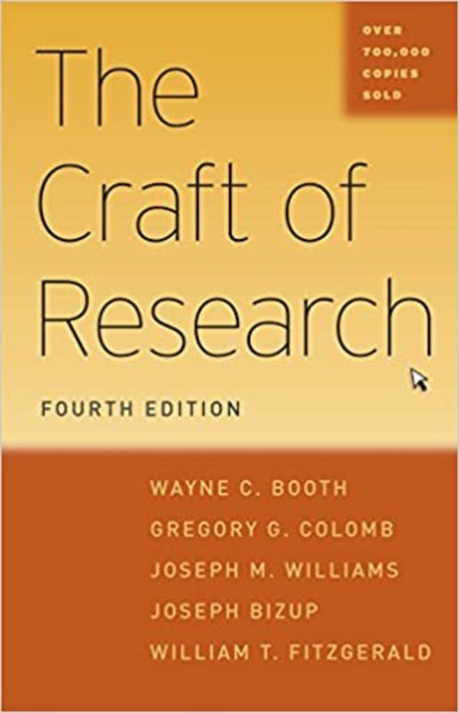 Book cover for "The Craft of Research" by Wayne C. Booth