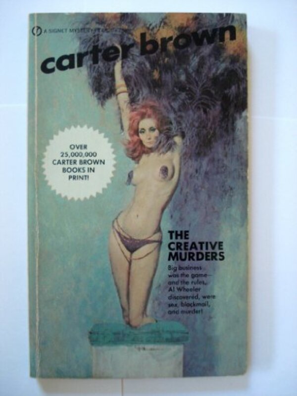 Book cover for "The Creative Murders" by Carter Brown