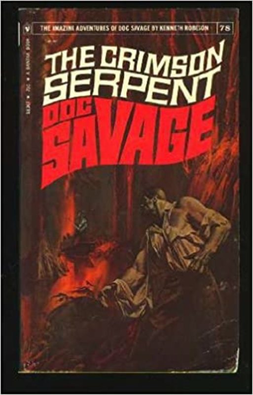 Book cover for "The Crimson Serpent" by Lester Dent