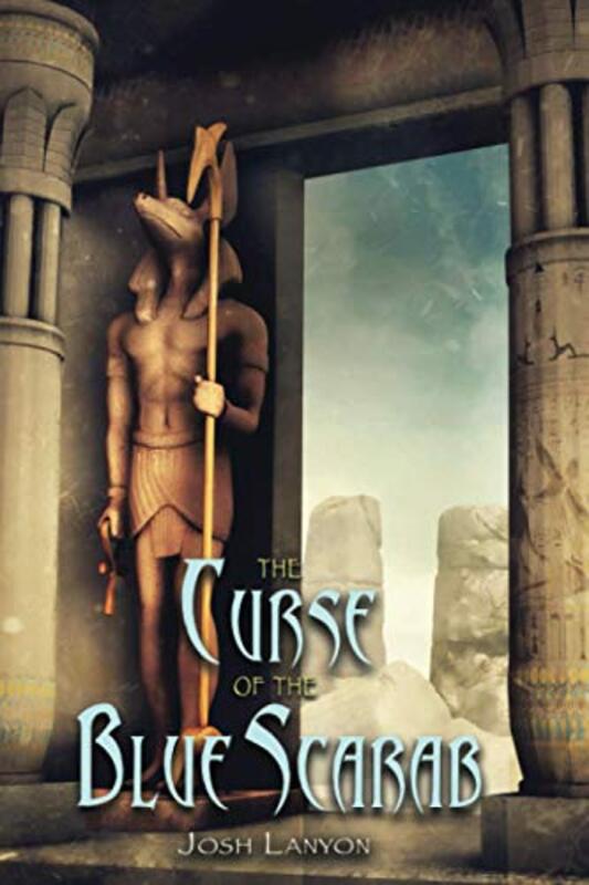 Book cover for "The Curse of the Blue Scarab" by Josh Lanyon