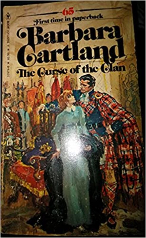 Book cover for "The Curse of the Clan" by Barbara Cartland
