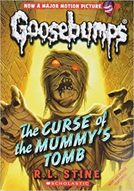 Book cover for "The Curse of the Mummy's Tomb" by R.L. Stine
