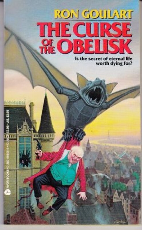 Book cover for "The Curse of the Obelisk" by Ron Goulart