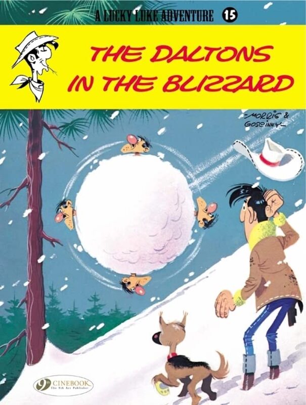 Book cover for "The Daltons in the Blizzard" by Rene Goscinny