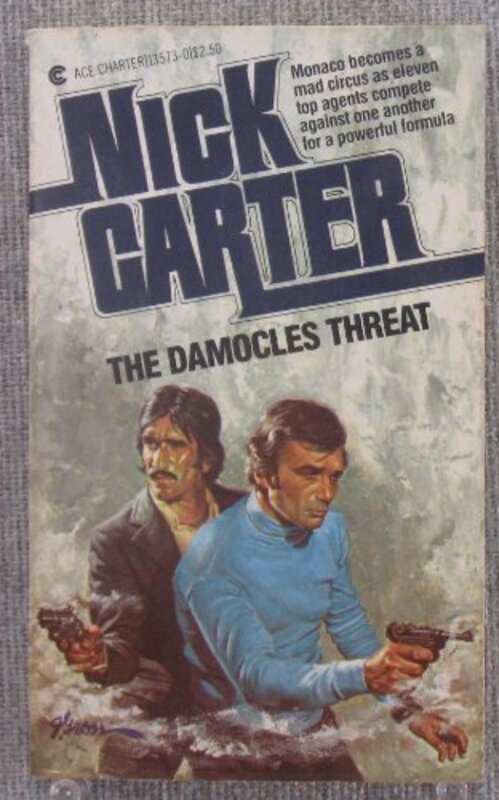Book cover for "The Damocles Threat" by Nick Carter