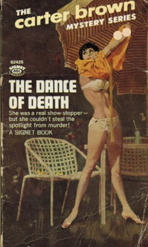 Book cover for "The Dance of Death" by Carter Brown