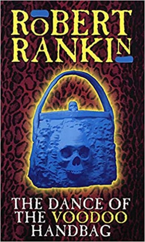 Book cover for "The Dance of the Voodoo Handbag" by Robert Rankin