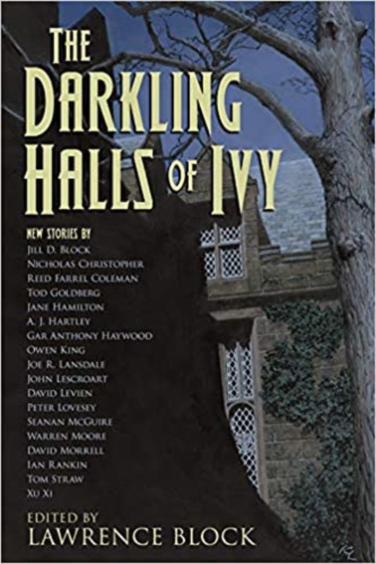 Book cover for "The Darkling Halls of Ivy" by Lawrence Block