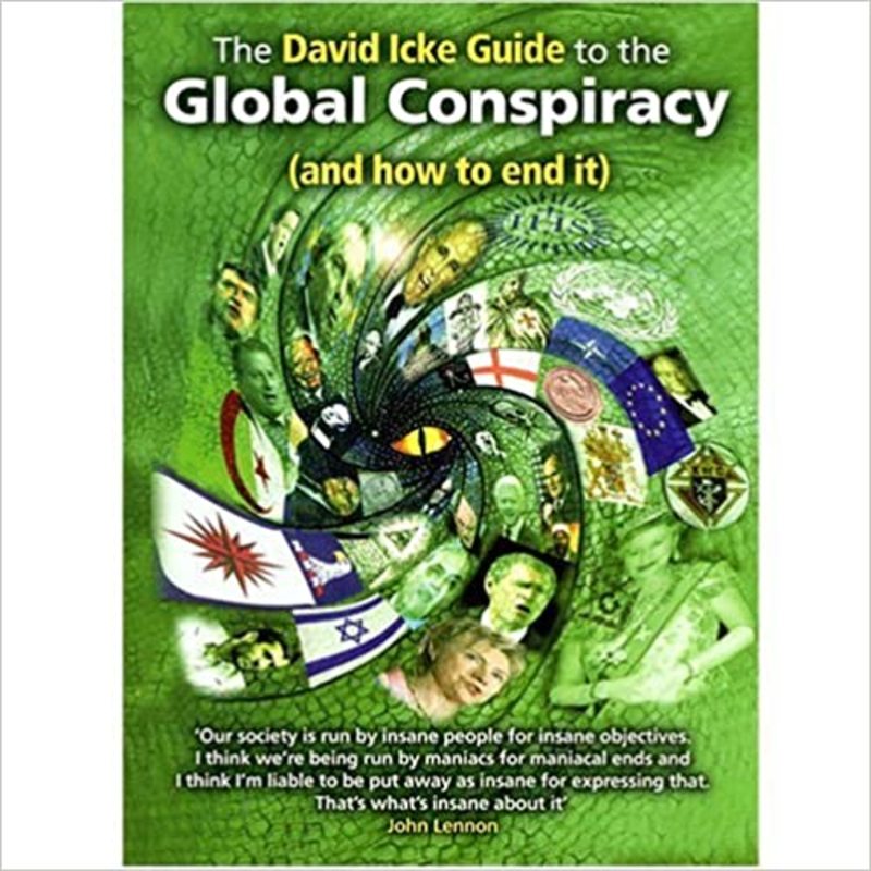 Book cover for "The David Icke Guide to the Global Conspiracy" by David Icke