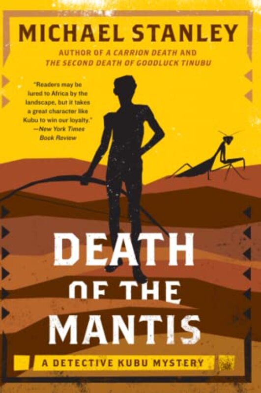 Book cover for "The Death of the Mantis" by Michael Stanley