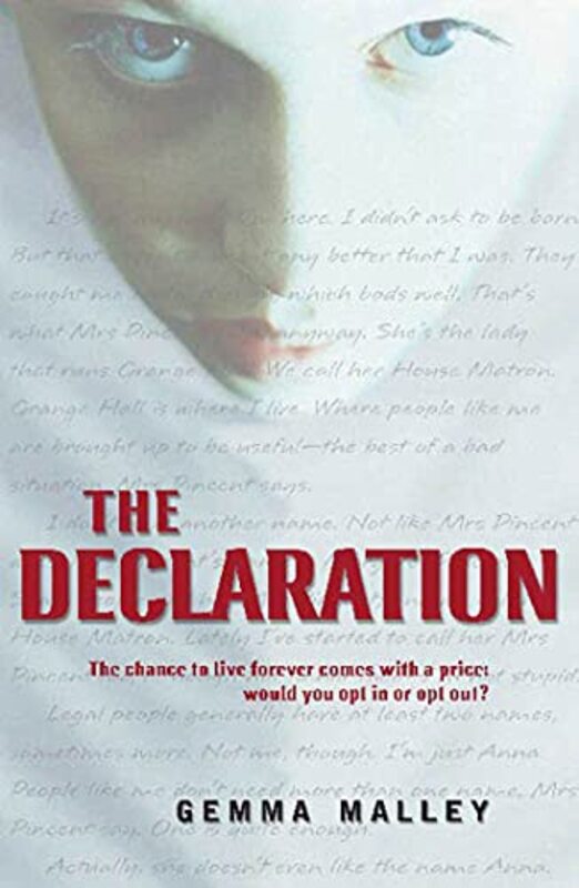 Book cover for "The Declaration" by Gemma Malley