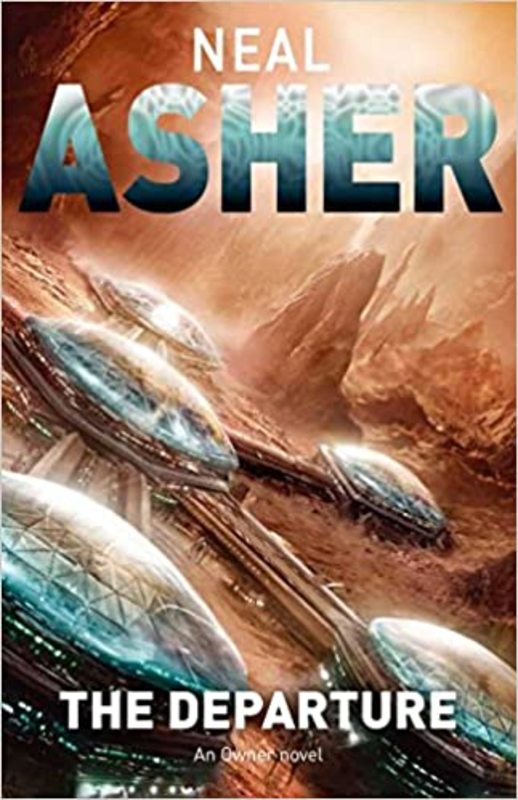 Book cover for "The Departure" by Neal Asher