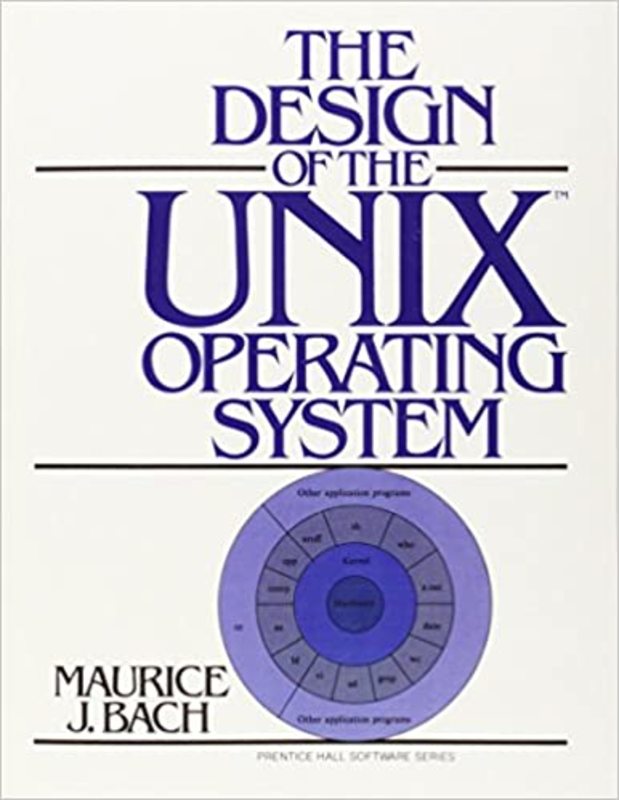 Book cover for "The Design of the UNIX Operating System" by Maurice Bach