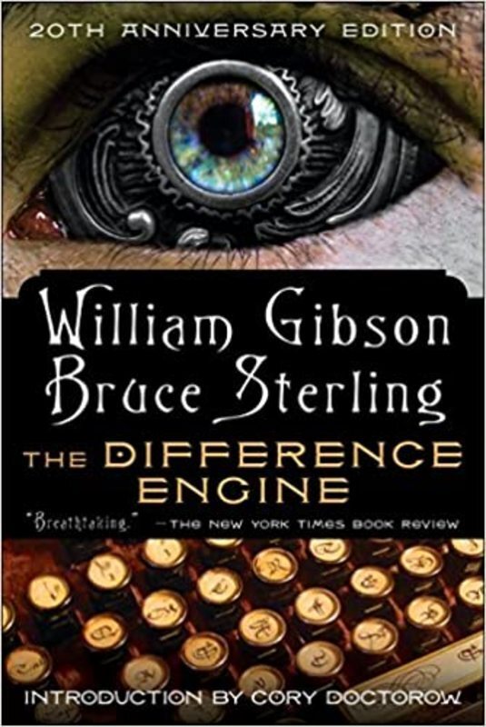 Book cover for "The Difference Engine" by William Gibson