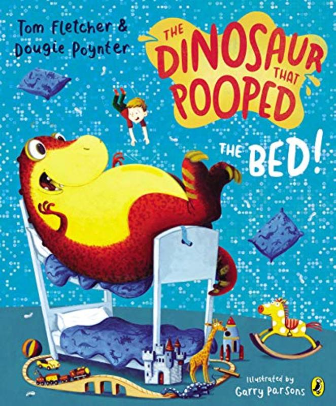 Book cover for "The Dinosaur that Pooped the Bed!" by Tom Fletcher