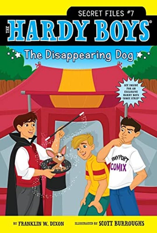 Book cover for "The Disappearing Dog" by Franklin W Dixon