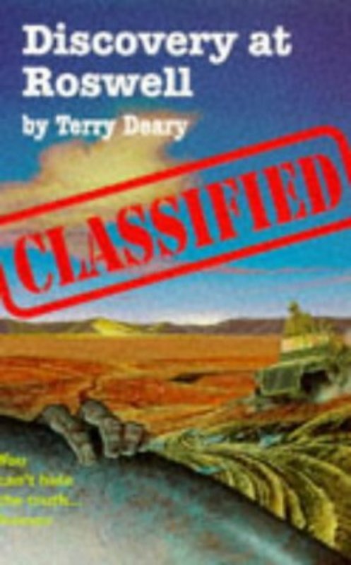 Book cover for "The Discovery at Roswell" by Terry Deary