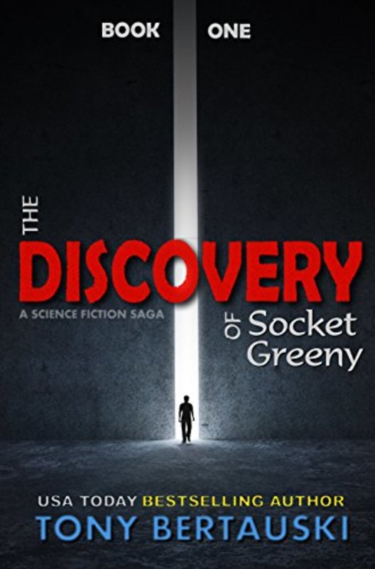 Book cover for "The Discovery of Socket Greeny" by Tony Bertauski