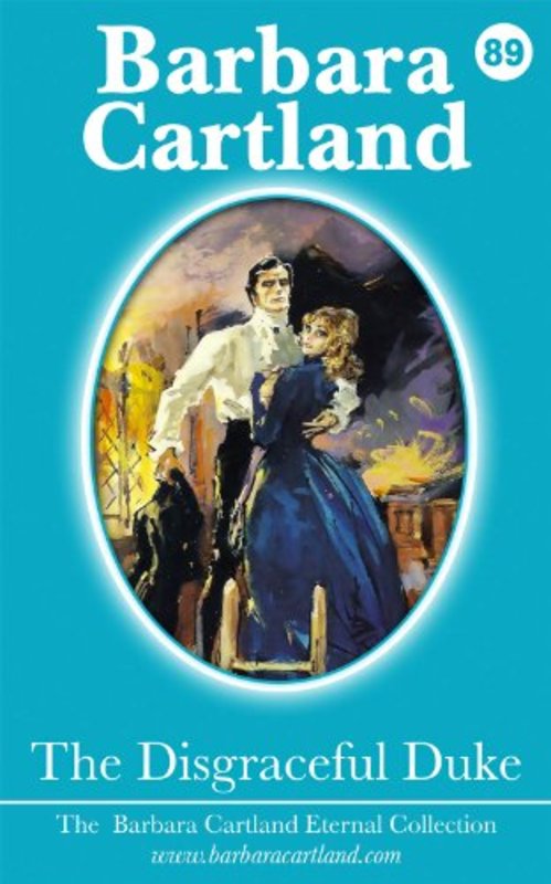 Book cover for "The Disgraceful Duke" by Barbara Cartland