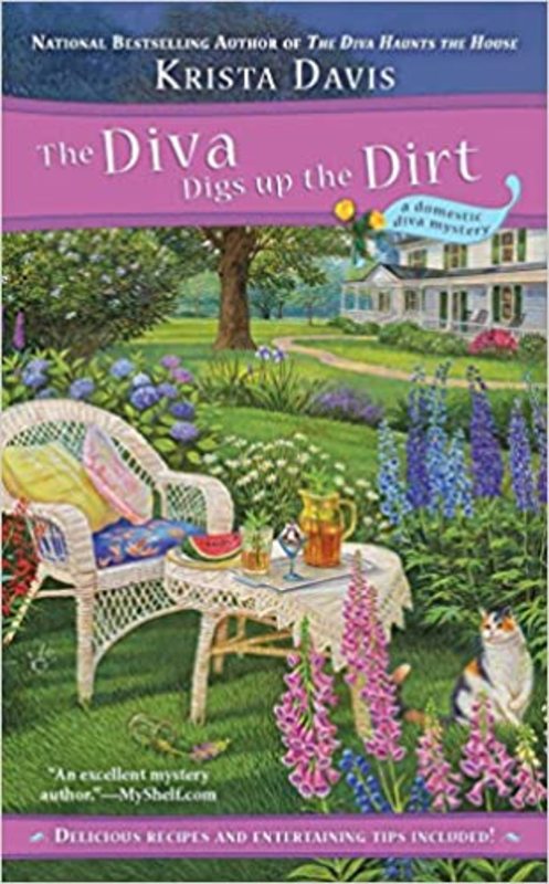 Book cover for "The Diva Digs Up the Dirt" by Krista Davis