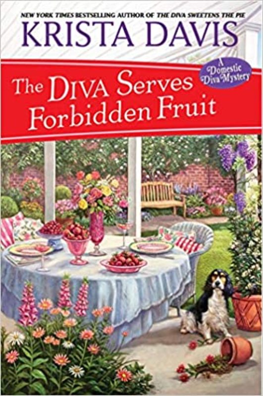 Book cover for "The Diva Serves Forbidden Fruit" by Krista Davis
