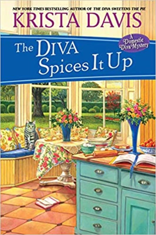Book cover for "The Diva Spices It Up" by Krista Davis