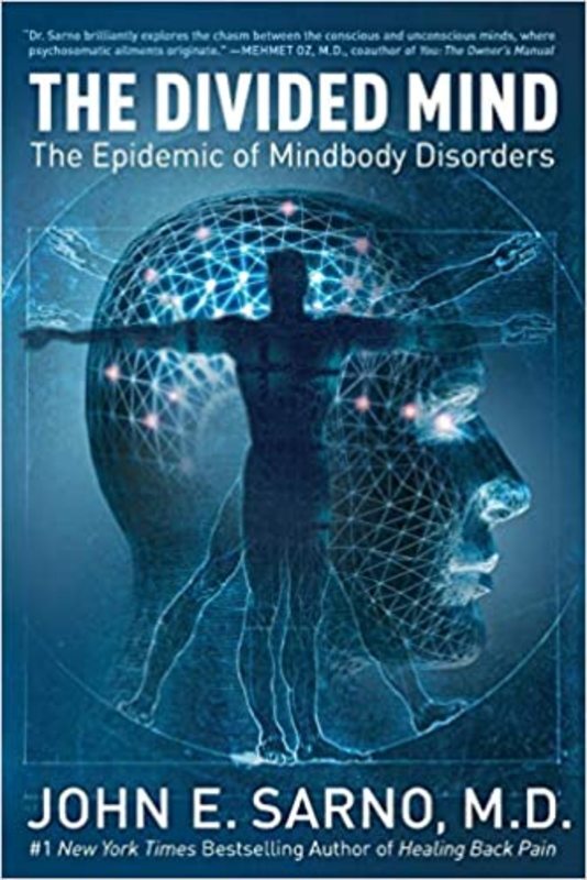 Book cover for "The Divided Mind" by John E. Sarno