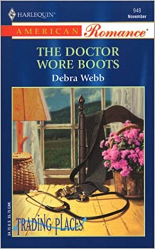 Book cover for "The Doctor Wore Boots" by Debra Webb